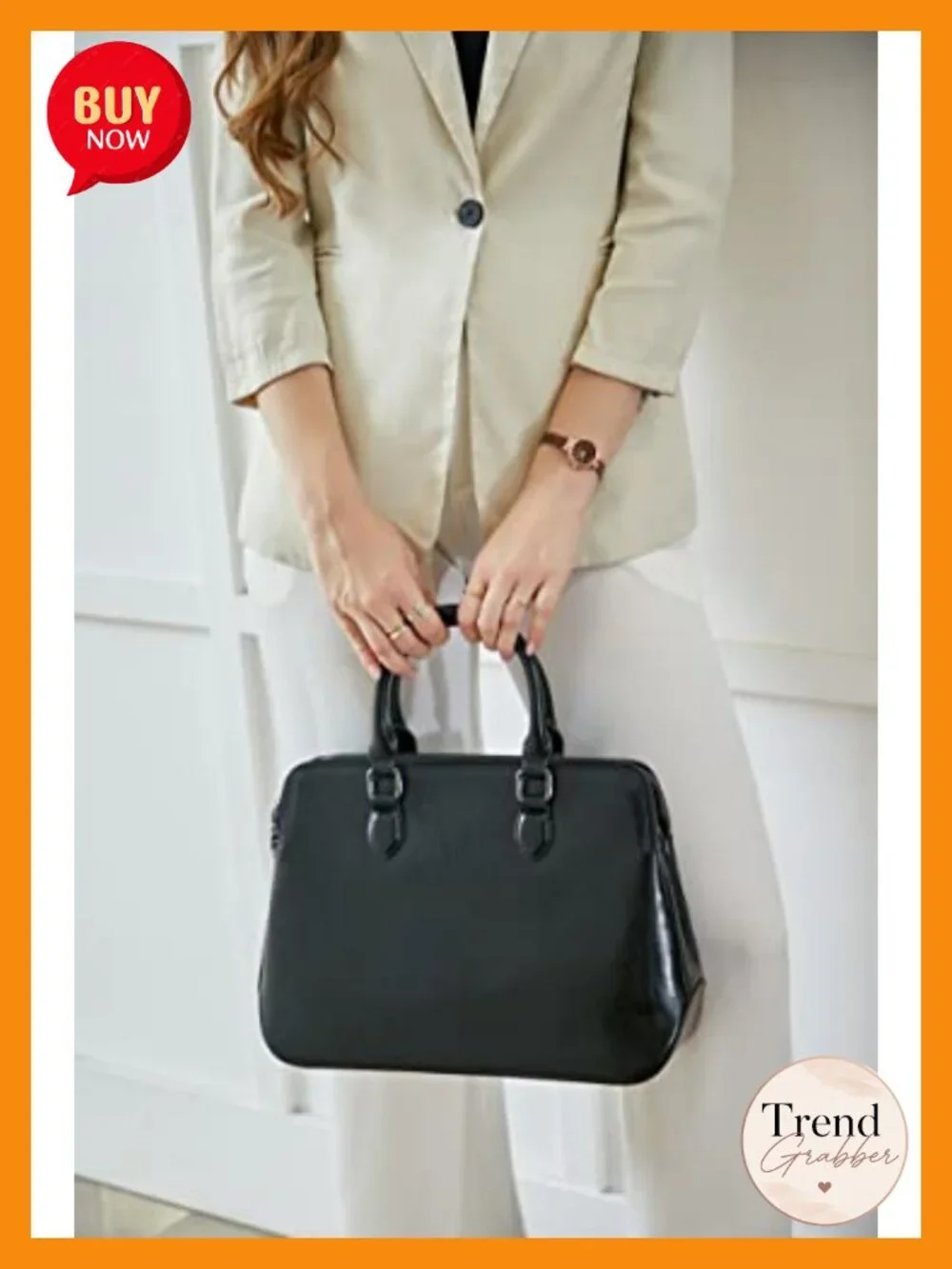 Genuine Leather Tote Shoulder Bag Multi Compartment Satchel